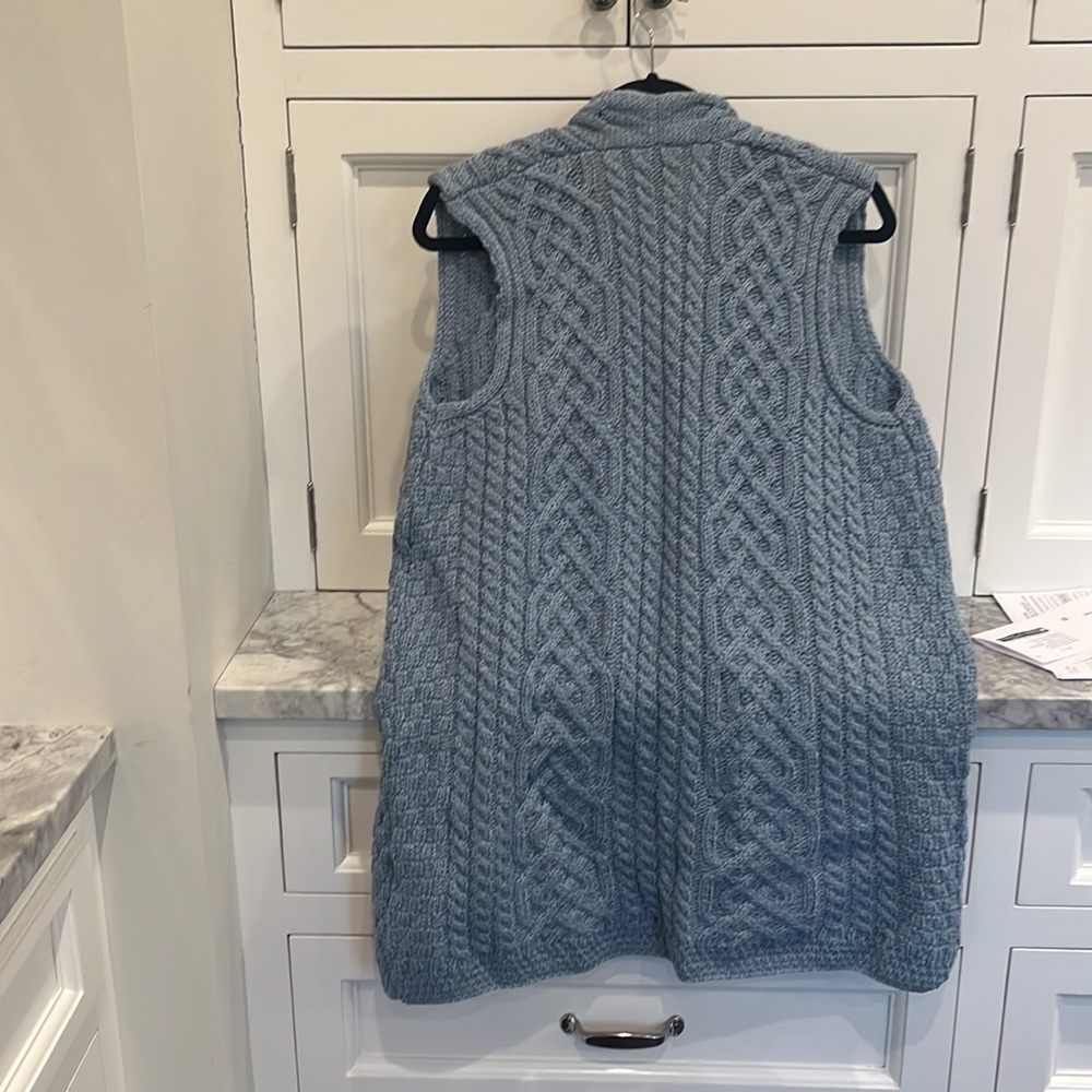 Kilronan Merino Wool Open Front Vest - image 5